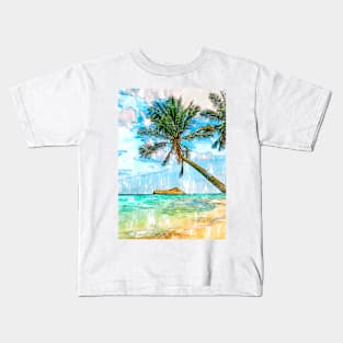 Chilling By The Beach In Tropical Summer Hawaii Kids T-Shirt